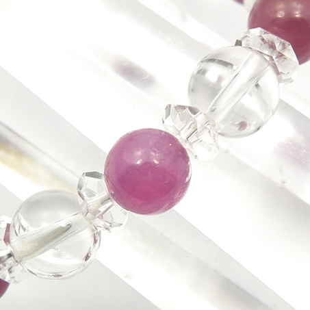 ルビー×水晶 天然石 ブレスレット