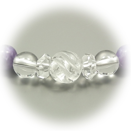 チャロアイト×ラリマー×水晶 天然石 ブレスレット