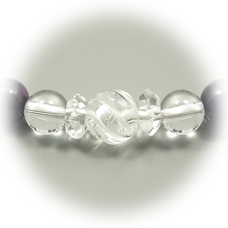 ラリマー×スギライト×水晶 天然石 ブレスレット