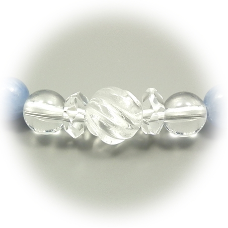 カイヤナイト×タンザナイト×水晶 天然石 ブレスレット