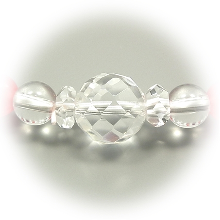 ルビー×インカローズ×水晶 天然石 ブレスレット