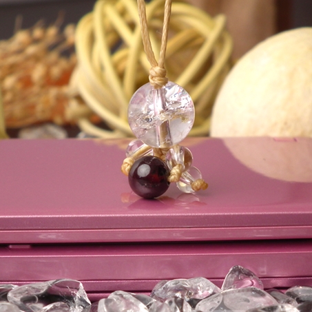 【誕生石 ストラップ ガーネット】プティ・ボヌール ストラップ シリーズ【ベイビー】 1月誕生石