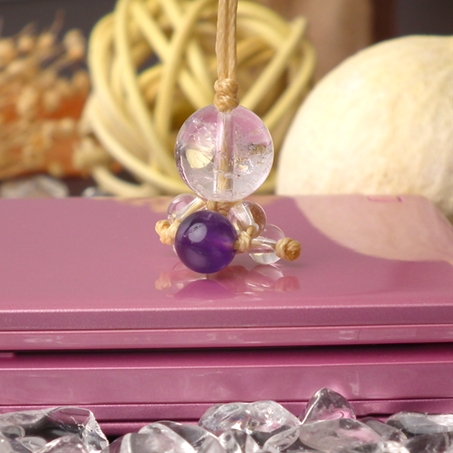 【誕生石 ストラップ アメジスト】プティ・ボヌール ストラップ シリーズ【ベイビー】 2月誕生石