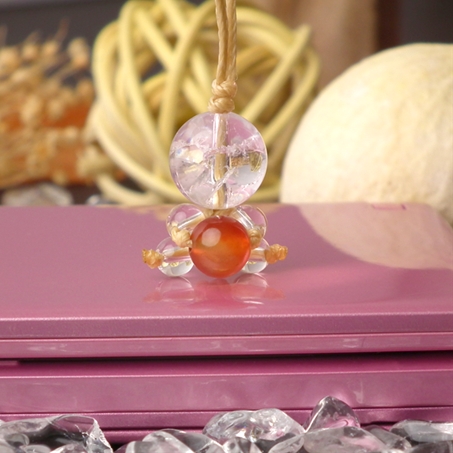 【誕生石 ストラップ カーネリアン】プティ・ボヌール ストラップ シリーズ【ベイビー】 7月誕生石