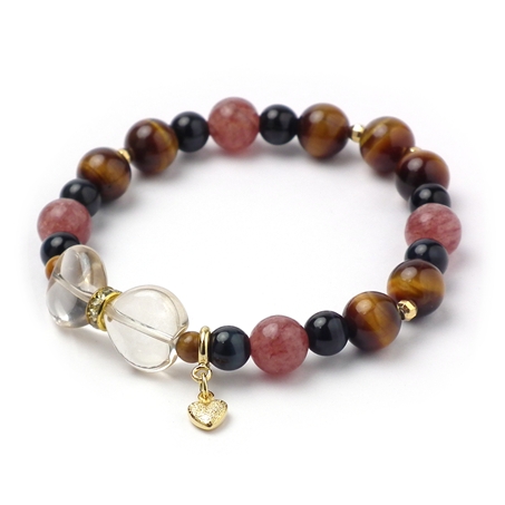 モスコバイト×ブルータイガーアイ×タイガーアイ 天然石 ブレスレット