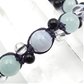 ブルーレースアゲート×アクアマリン×オニキス×水晶 天然石 編み込みブレスレット