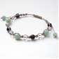 翡翠×オニキス×水晶 天然石 編み込みブレスレット