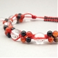 天眼石×赤天眼石×水晶 天然石 編み込みブレスレット
