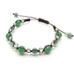 アベンチュリン×アパタイト×水晶×プレナイト 天然石 編み込みブレスレット