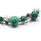 ターコイズ×水晶 天然石 編み込みブレスレット