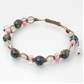 ムーンストーン×クリソコラ×インカローズ×水晶 天然石 編み込みブレスレット
