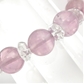 ピンクフローライト×水晶 天然石 ブレスレット