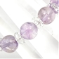 ラベンダーアメジスト×水晶 天然石 ブレスレット
