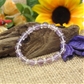 ラベンダーアメジスト×水晶 天然石 ブレスレット