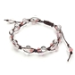 インカローズ×ピンクフローライト×ローズクォーツ×水晶 天然石 編み込みブレスレット