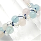 アクアマリン×ローズクォーツ×水晶 天然石 編み込みブレスレット