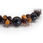 ブルータイガーアイ×タイガーアイ×レッドタイガーアイ 天然石 編み込みブレスレット
