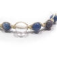 カイヤナイト×タンザナイト×水晶 天然石 編み込みブレスレット