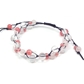 インカローズ×ローズクォーツ×水晶 天然石 編み込みブレスレット