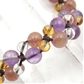 アフリカンストロベリークォーツ×ラベンダーアメジスト×シトリン×水晶 天然石 編み込みブレスレット
