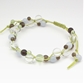 ブルーレースアゲート×スモーキークォーツ×プレナイト×水晶 天然石 編み込みブレスレット