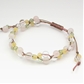 ローズクォーツ×プレナイト×アラゴナイト×水晶 天然石 編み込みブレスレット