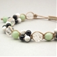 翡翠×オニキス×ハウライト×水晶 天然石 編み込みブレスレット
