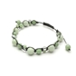 翡翠×水晶 天然石 編み込みブレスレット