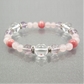 インカローズ×ラベンダーアメジスト×ローズクォーツ×水晶 天然石 ブレスレット