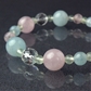 アクアマリン×モルガナイト×プレナイト×水晶 天然石 ブレスレット