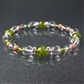 ペリドット×ロードナイト×水晶 天然石 ブレスレット