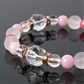 ピンクオパール×インカローズ×フロストクォーツ×クラッククリスタル×水晶 天然石 ブレスレット