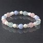 アクアマリン×ブルーレースアゲート×ローズクォーツ×マザーオブパール×水晶 天然石 ブレスレット