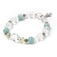 アクアマリン×ラブラドライト×ミルキークォーツ 天然石 ブレスレット
