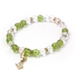 ペリドット×水晶×シャンパンカラークォーツ 天然石 ブレスレット