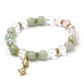 翡翠×水晶×シャンパンカラークォーツ 天然石 ブレスレット