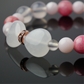 インカローズ×ピンクカルサイト×ピンクカルセドニー×ホワイトジェード 天然石 ブレスレット