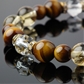 タイガーアイ×シトリン×水晶 天然石 ブレスレット