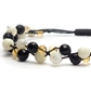 オニキス×マザーオブパール×シトリン 天然石 編み込みブレスレット 